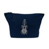 Flox Creative Makeup Bag Guitar Skull Illustration Navy