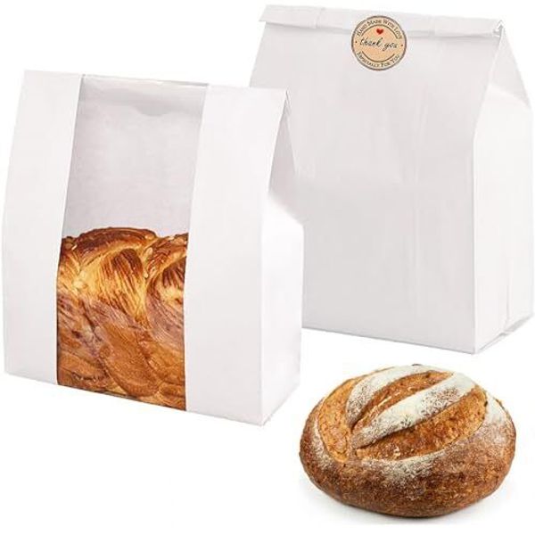 25Pcs Large Paper Bread Bags for Homemade Bread Sourdough Loaf Bread 25 pieces