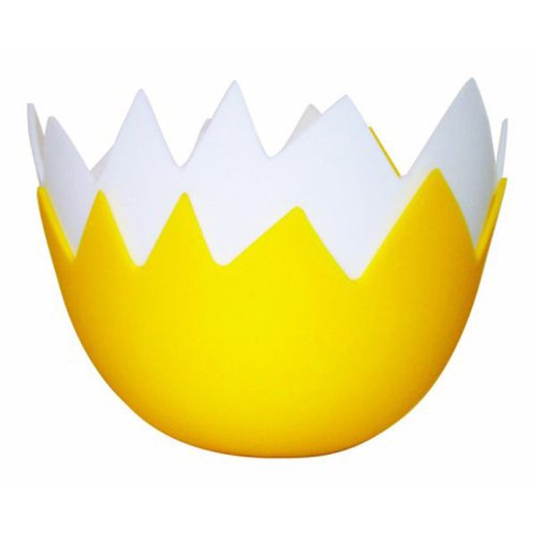 Eddingtons GF9731 Silicone Eggshell Egg Poachers - Set of 2, Yellow