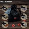 Drawstring Bag PU Leather Dice Pouch Perfect for RPG, D&D, Game