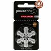 Power One EVOLUTION Size 312 Hearing Aid Battery (60 Pack) Improved Battery Life