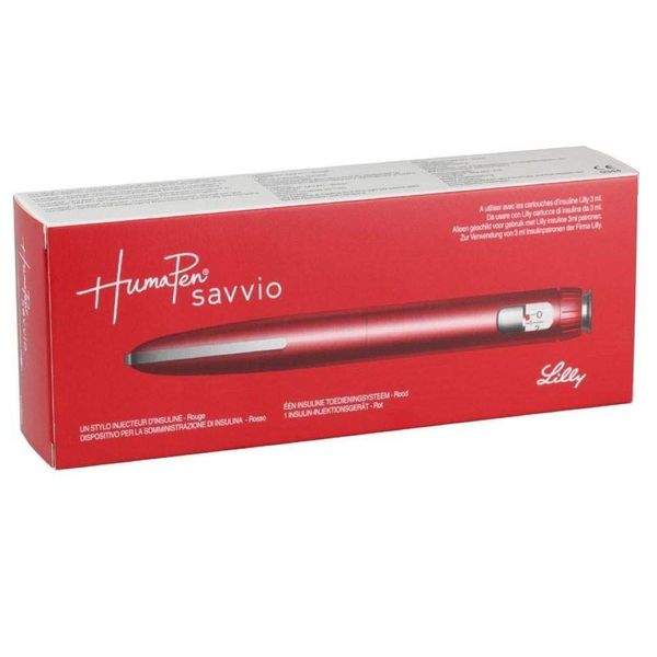 Lilly, HumaPen Savvio, Red Insulin delivery Device in Carry case