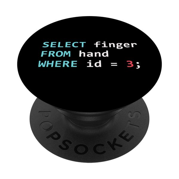 Funny SQL Query Geek Database Programmer PopSockets Swappable PopGrip