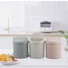 Cadineer Desktop Bin, Mini Trash Can With Swing Top Lid, Small Dustbin (Pink)