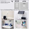 NEW Sharper Image Socket Shelf Ultra 8 Port Surge Protector, Light, 2 Shelves