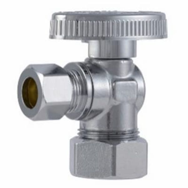 SharkBite COMPA1238Z Brass Ball Angle Valve, Quarter Turn, 1/2 x 3/8 In. - Quantity 1