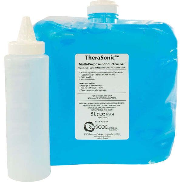 THERASONIC 5 LITER ULTRASOUND TRANSMISSION GEL PLUS BOTTLE(AQUASONIC REPLACEMENT