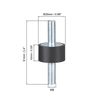 sourcing map 25 x 15mm Rubber Mounts,Vibration Isolators,Shock Absorber with M8 x 23mm Studs