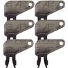 6x Ignition Switch Key Replacement for Cat Caterpillar Equipment Battery Disconnect Plant