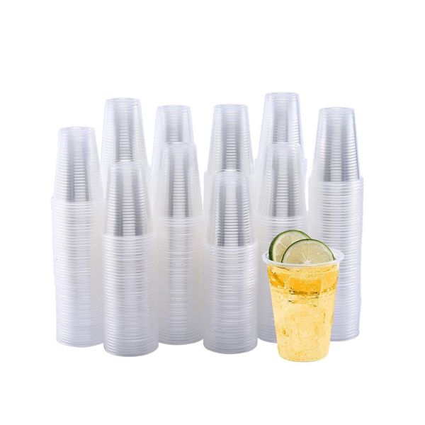 Turbo Bee 500Pack 9 OZ Clear Plastic Cups,Cold Party Drinking Cups,Transparen...