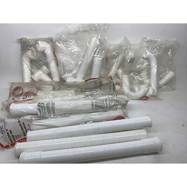 Lot Of Tubular Trap Sink Drains Extension Pvc End Outlet Center Outlet Branch