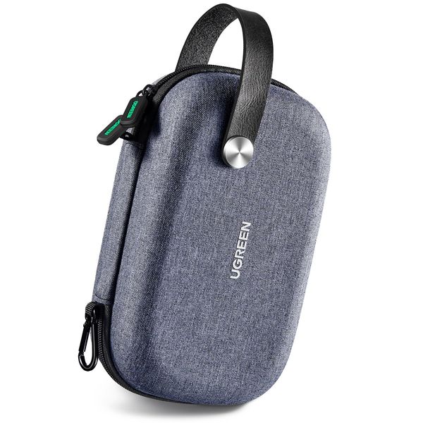 UGREEN Aufbewahrungstasche für elektronisches Zubehör, Tasche, wasserdicht, Reisetasche, stoßfest, Organizer für USB-Stick, Ladegerät, Festplatte, externer Akku, Speicherkarte (grau)