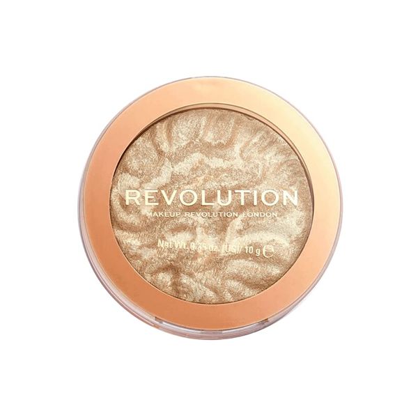 Revolution Beauty, Reloaded Pressed Powder Highlighter, Intensely Pigmented for a High Impact Dewy Finish, Raise The Bar, 0.22 Oz.