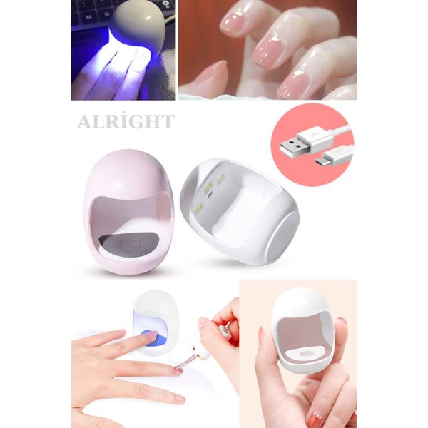 Mini Uv Led Usb Oje Kurutucu Nail Art Protez Tırnak Ve Jel Kurutucu (Nail Polish Dryer)