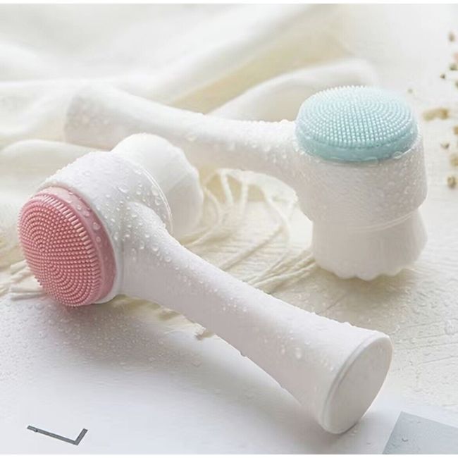 facial  cleansing brush Double-side Cleaning And Exfoliation Bruch