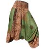 Panasiam Aladdin Pants Unisex Model Peacock 'V', 100% Natural Viscose - Pleasantly Soft and Light, High Quality Elastic Waistband - for Durable Comfortable Fit, Harem Trousers - Harem l