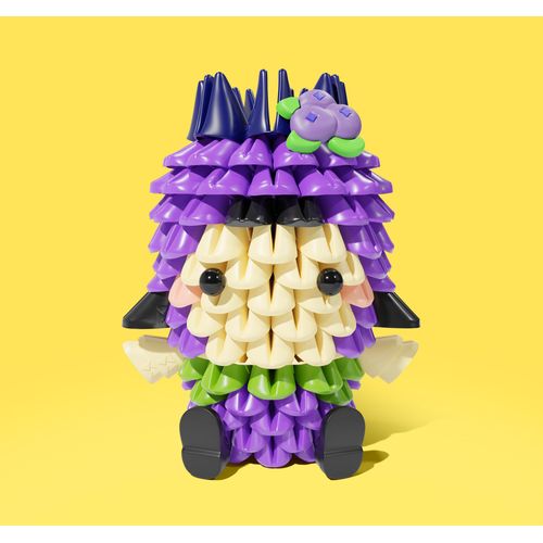 Tricofun Fruity Friends- Soft Building Blocks, Cute 3D Fruit Figures kit Soft Assembling Building Toys Pressure-Relief Toy STEM Toys Creative Toys Interlocking Block Sets (1404-Blubbery Girl)
