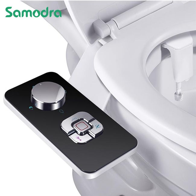Samodra Ultra-Slim Bidet Attachment, Non-Electric Dual Nozzle (Frontal