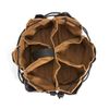 Dickies 12-Pocket Drawstring Work/Tool Bag, Heavy-Duty Drawstrings for Quick-Closure, Snap-Secured Tape Strap, Durable Canvas Construction, Grey/Tan