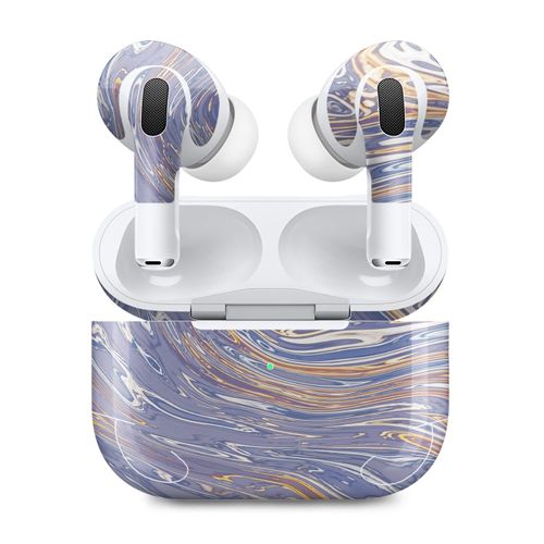 MightySkins (2 Pack) Skins Compatible with Apple AirPods Pro 2 - Liquid Silver | Protective, Durable, and Unique Vinyl Decal wrap Cover | Easy to Apply, Remove, and Change Styles | Made in The USA