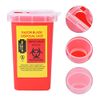 Minkissy Blade Dispenser Case Razor Blade Disposal Case Barber Shop Storage Bank Container for Used Razor Blades Red