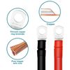 8 AWG Battery Cables with Terminals, 2PCS Copper Battery Cables with 5/16 ring terminals(Positive & Negative,2FT).