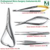 Micro Surgery Dental Instruments Kit Castroviejo Needle Holder Surgical Scissors