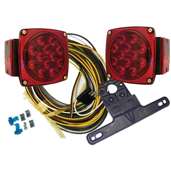 Jammy Universal LED Submersible/Marine & Boat Trailer Light Kit for Under 80" Trailers