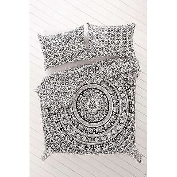 Indian Mandala Bed Sheet Throw Hippie Bohemian Bed Cover Queen Size Tapestry Art