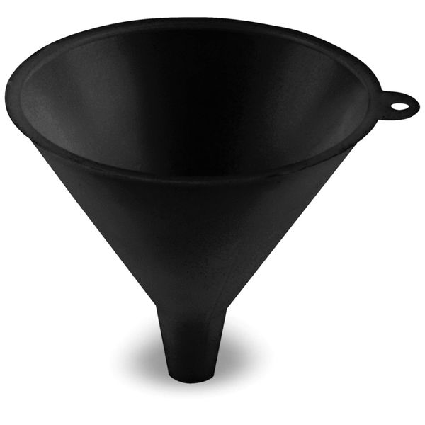 LUMAX LX-1602 Black 16 oz. (480 mL) Plastic Funnel, Flexible, Corrosion Resistant, All-Purpose Funnel. Durable, Oil Resistant Plastic. Safe for All Petroleum Products.