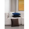 DEZENE Decorative Pillow Cases 18x18 Chocolate Brown: 2 Pack Cozy Soft Velvet Square Throw Pillow Covers for Farmhouse Home Decor