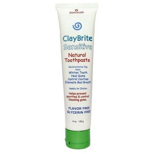 Zion Health ClayBrite Sensitive Natural Toothpaste 4 oz Paste