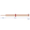 Labasics Copper Metal Electrode Holder, Multi-Purpose Screw Type Replaceable Metallic Electrode Holder Clip Working Electrode Holder for Electrolytic Cells