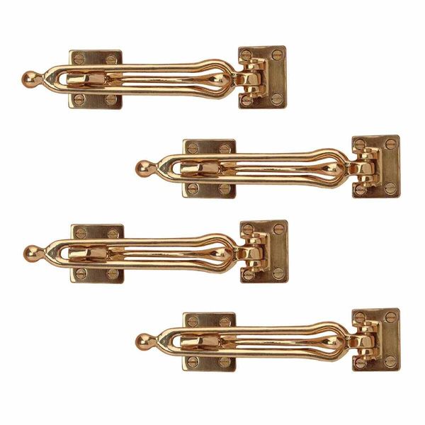 4 Swing Bar Security Door Lock Durable Door Guard Solid Brass Safety Guard Lock