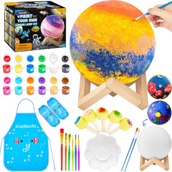 Paint Your Own Moon Lamp Kit, Art Supplies Arts & Crafts Kit for Kids 9-12, Arts and Crafts for Kids Ages 8-12, Crafts for Girls Ages 8-12, Toys Girls Boy Birthday Gift Ages 3 4 5 6 7 8 9 10 11 12+