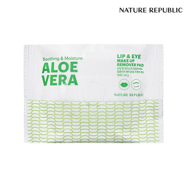 Soothing &amp; Moisture Aloe Vera Lip &amp; Eye Makeup Remover Pad