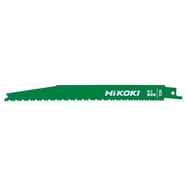 HiKOKI 0037-8018 Saver Saw Blade for Carpentry Demolition, Reciprocating Saw Blade Total Length 8.9 inches (225 mm), Blade Thickness: 0.05 inches (1.3 mm), Number of Threads: 8/12, Progressive Pitch