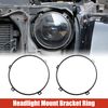 X AUTOHAUX 1 Pair 7 Inch Round Bracket Ring Headlamp Bracket Bezels Cover