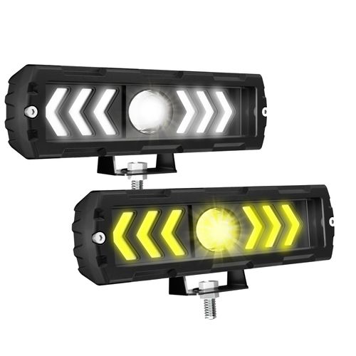 Windance 6 inch LED Light Bar 30W 1800LM White Yellow 4 Modes LED Foglight Spotlight for Motorcycle ATV UTV SUV Truck Pickup Off Road Auxiliary Work Light (2)