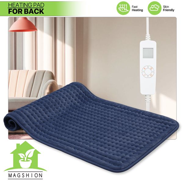 Electric Heating Pad 33"x17" Muscle Cramp Back Shoulder Knee Pain Relief Warmer