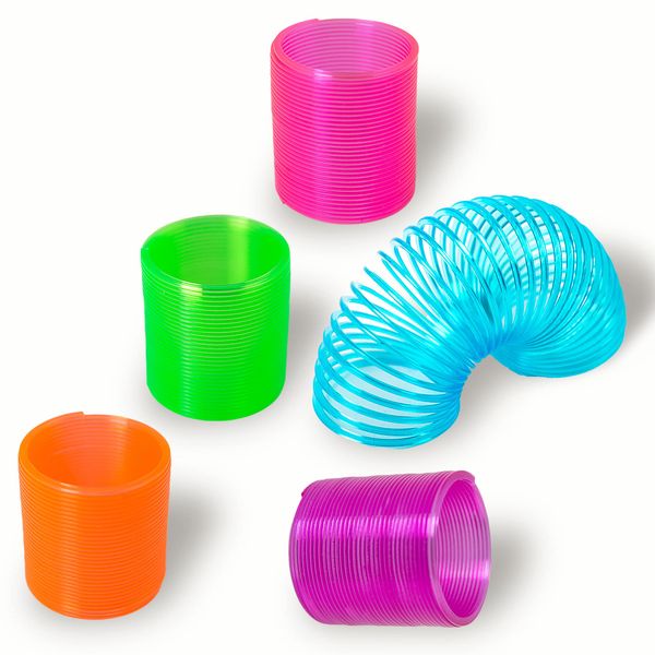 Coil Spring Toy - 100 Pcs Coil Spring - Party Favors for Kids - Easter Egg Fillers - Goodie Bag Supplies - Pinata Stuffers - Bulk Gifts for Kids - Classroom Prizes