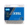 KMC X9SL 9 Speed Chain, Silver, 114 Link