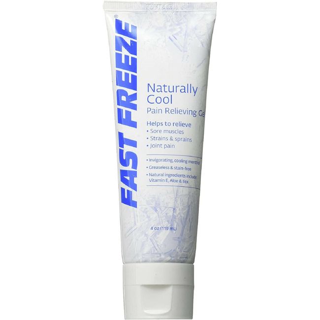 Fast Freeze Cooling Gel 4oz Tube Pain Relief Therapy