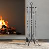 Fire Beauty 5 Pieces Fireplace Tools Sets Fireplace Accessories Tools Holder ...