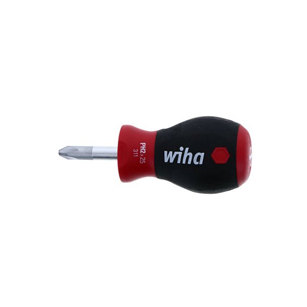 Wiha 31140 Stubby Phillips Screwdriver with SoftFinish Handle, 2 x 25mm