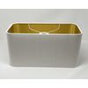 Cream Velvet Brushed Gold Rounded Rectangle Lampshade