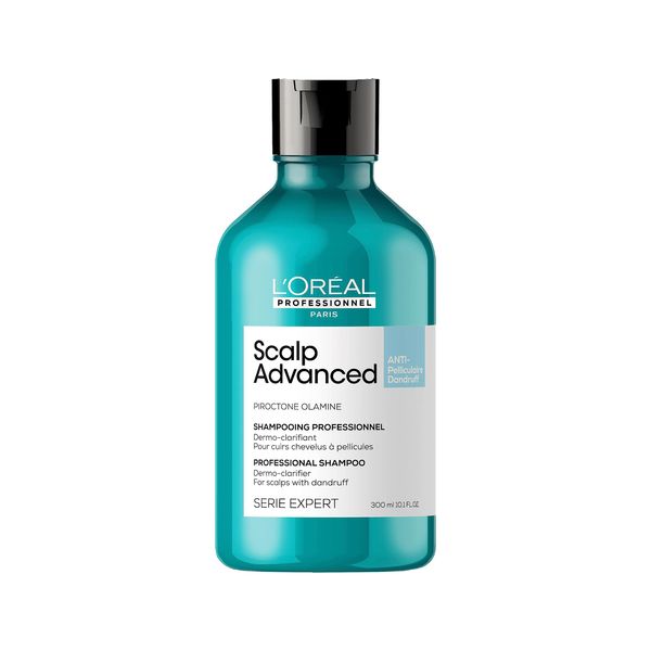 L'Oréal Professionnel Haarshampoo gegen Schuppen bei trockener & fettiger Kopfhaut, Scalp Advanced, Anti-Dandruff Dermo-Clarifier Shampoo, 300 ml