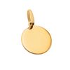 10k Solid Yellow Gold Round Disc Plain Small Delicate Engravable Charm Pendant