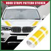 Motoforti Hood Stripe Pattern Sticker/Outer for Car/Durable / 1 Pcs Yellow Long-lasting