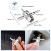 30pcs Quick Change Car Tire Valve Tool Kit Replacement w/ TR413 4-Way Valve Tool